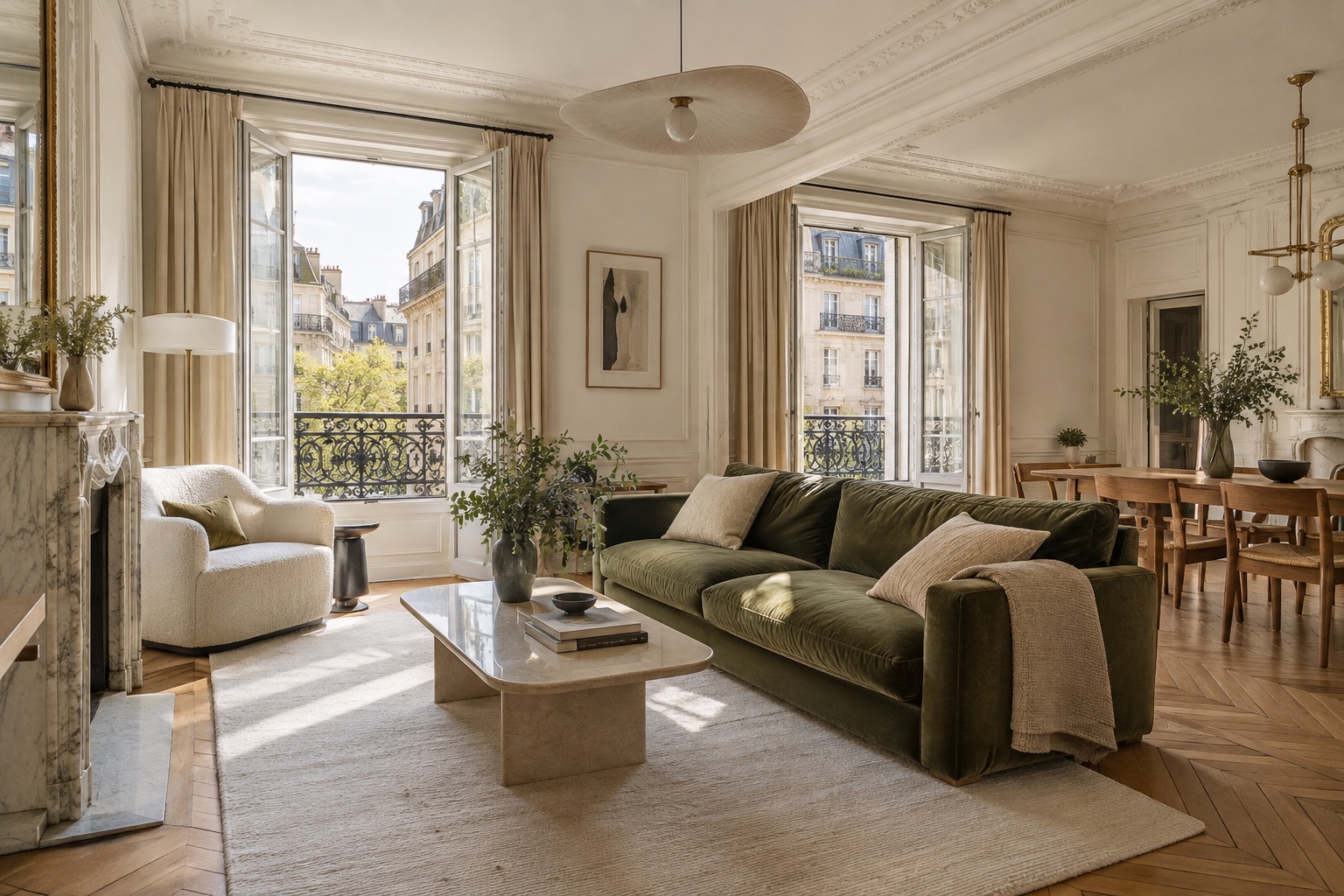 Salon d’un appartement parisien